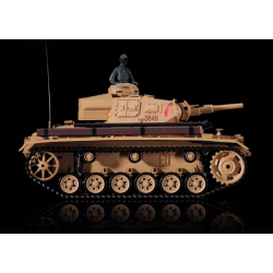 Czołg zdalnie sterowany ASG/IR/dźwięk/dym 1:16 Germany Tauch Panzer III Ausf.H RTR 2.4Ghz - Heng Long 3849-1U (S)